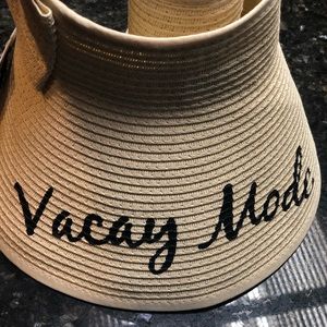 NWT VACAY MODE STRAW VISOR